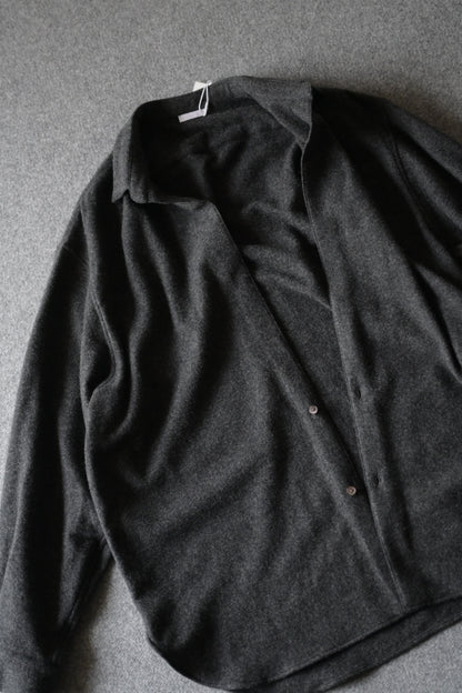 Blanc YM - CASHMERE SHIRT JACKET [CHARCOAL GRAY]