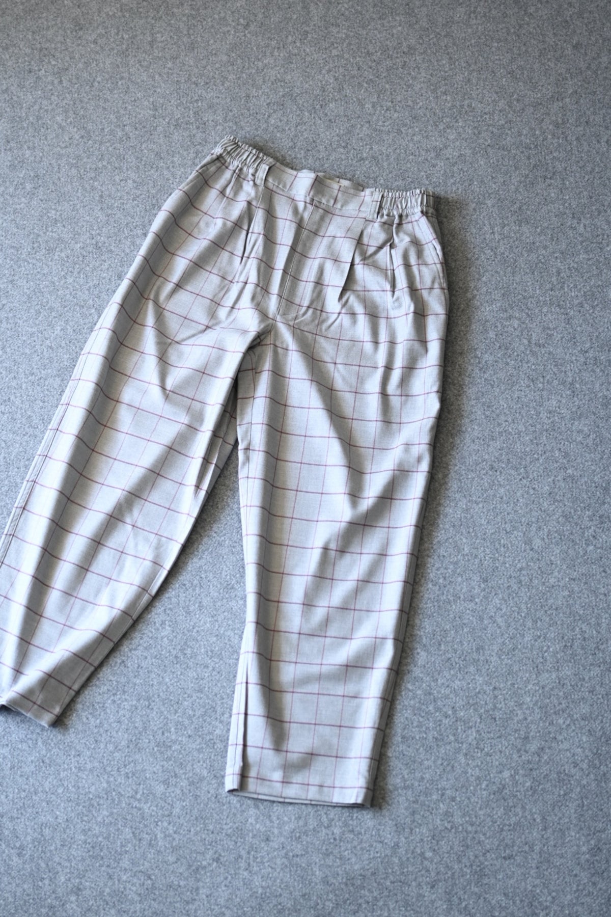 wonderland ワンダーランド Two Tuck Check Pants チェック
