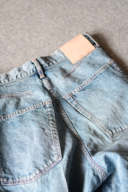 phebus - WASHI DENIM STRAIGHT PANTS [FADE BLUE]
