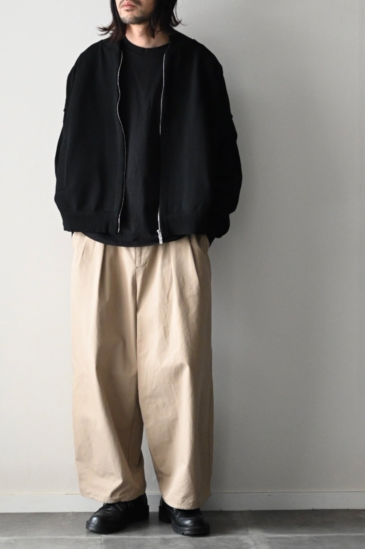 YASHIKI - Seika Knit Blouson [BLACK]