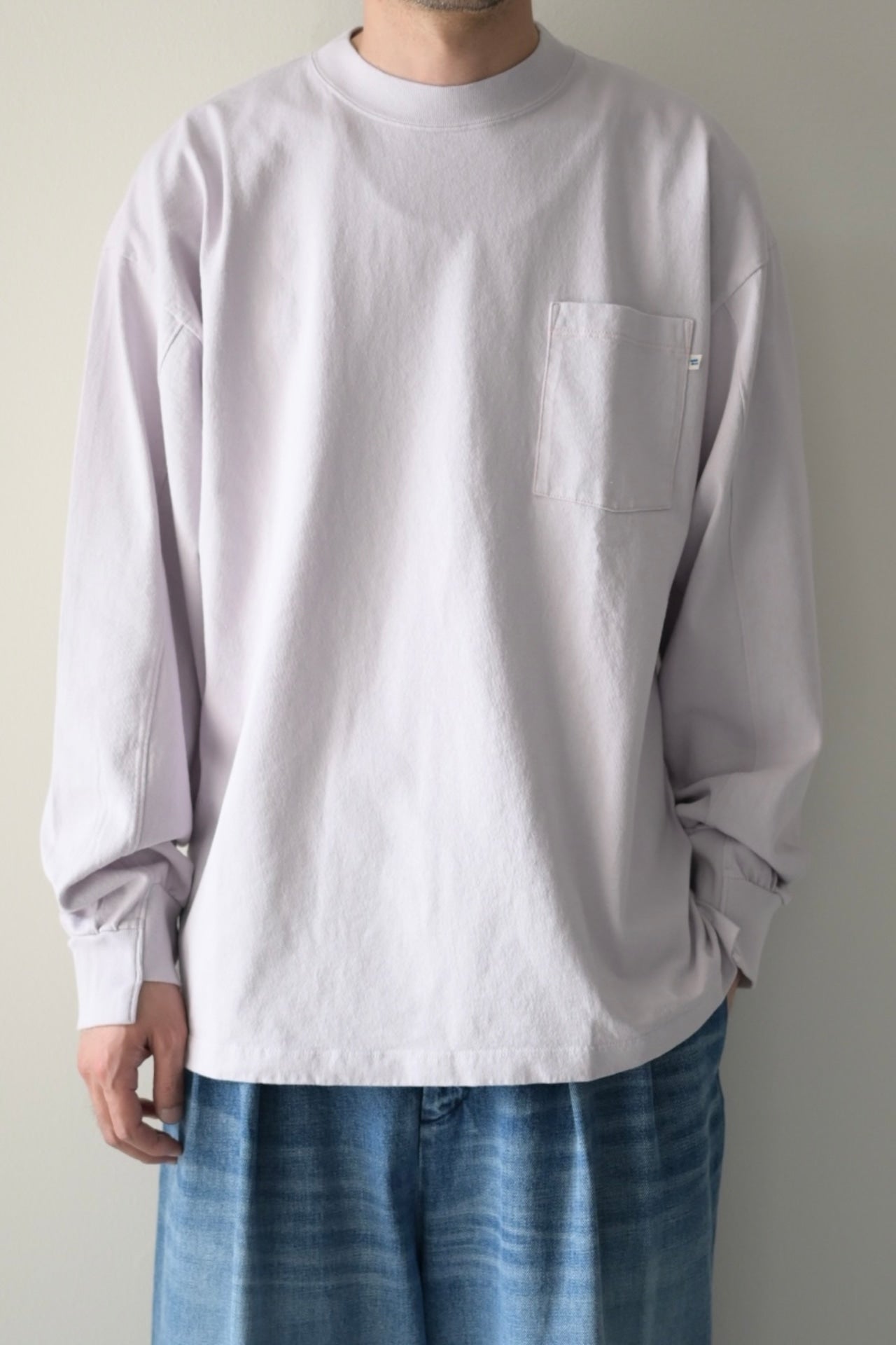 wonderland - Stitch L/S T-shirts [LIGHT GRAY]