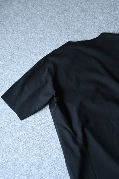 山内 - 強撚フリーカットポンチ・ショートスリーブTシャツ [black]