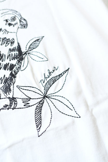 phebus - TWO BIRDS T-SHIRT [WHITE]