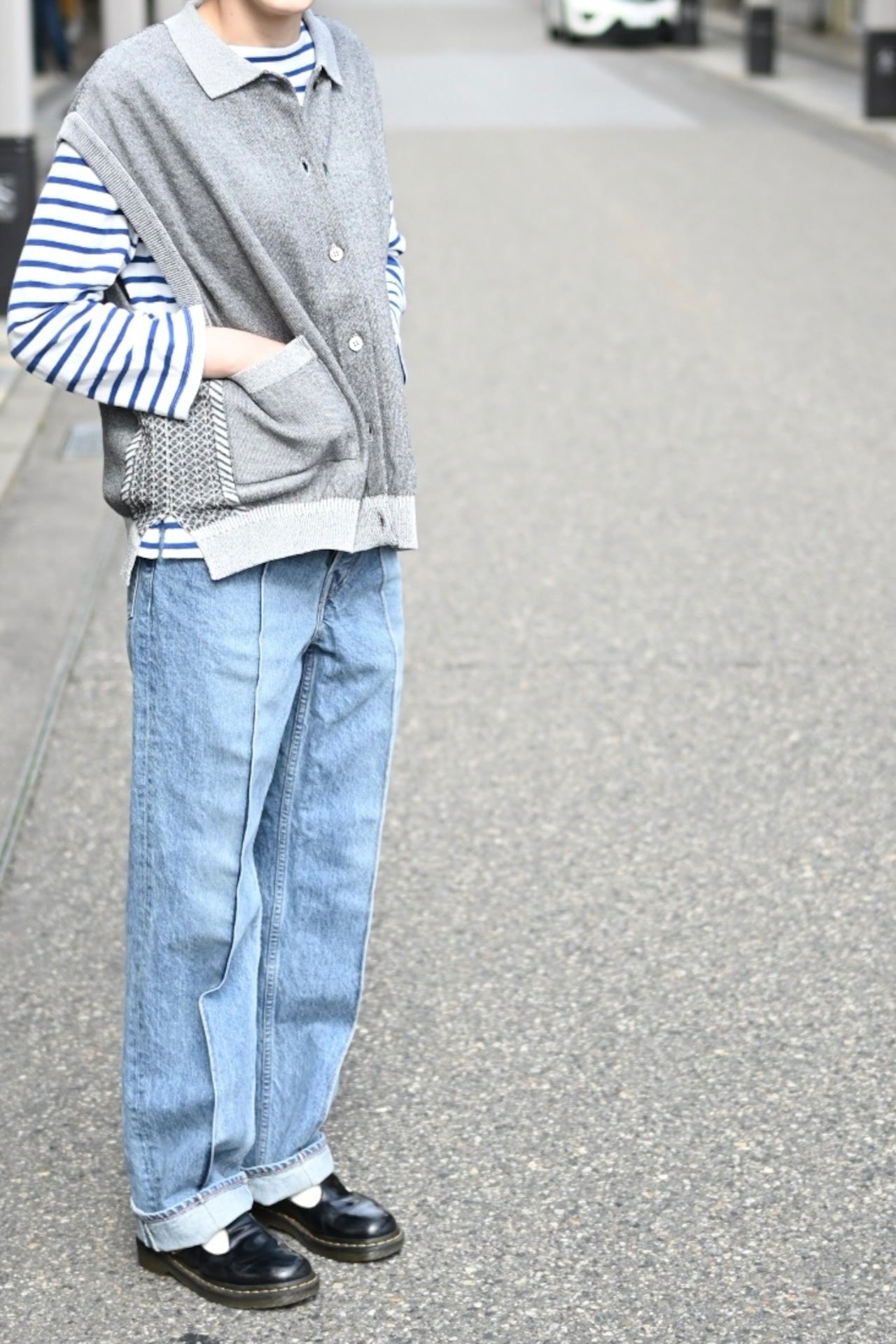 phebus - WASHI DENIM STRAIGHT PANTS [FADE BLUE]