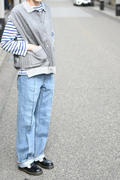 phebus - WASHI DENIM STRAIGHT PANTS [FADE BLUE]