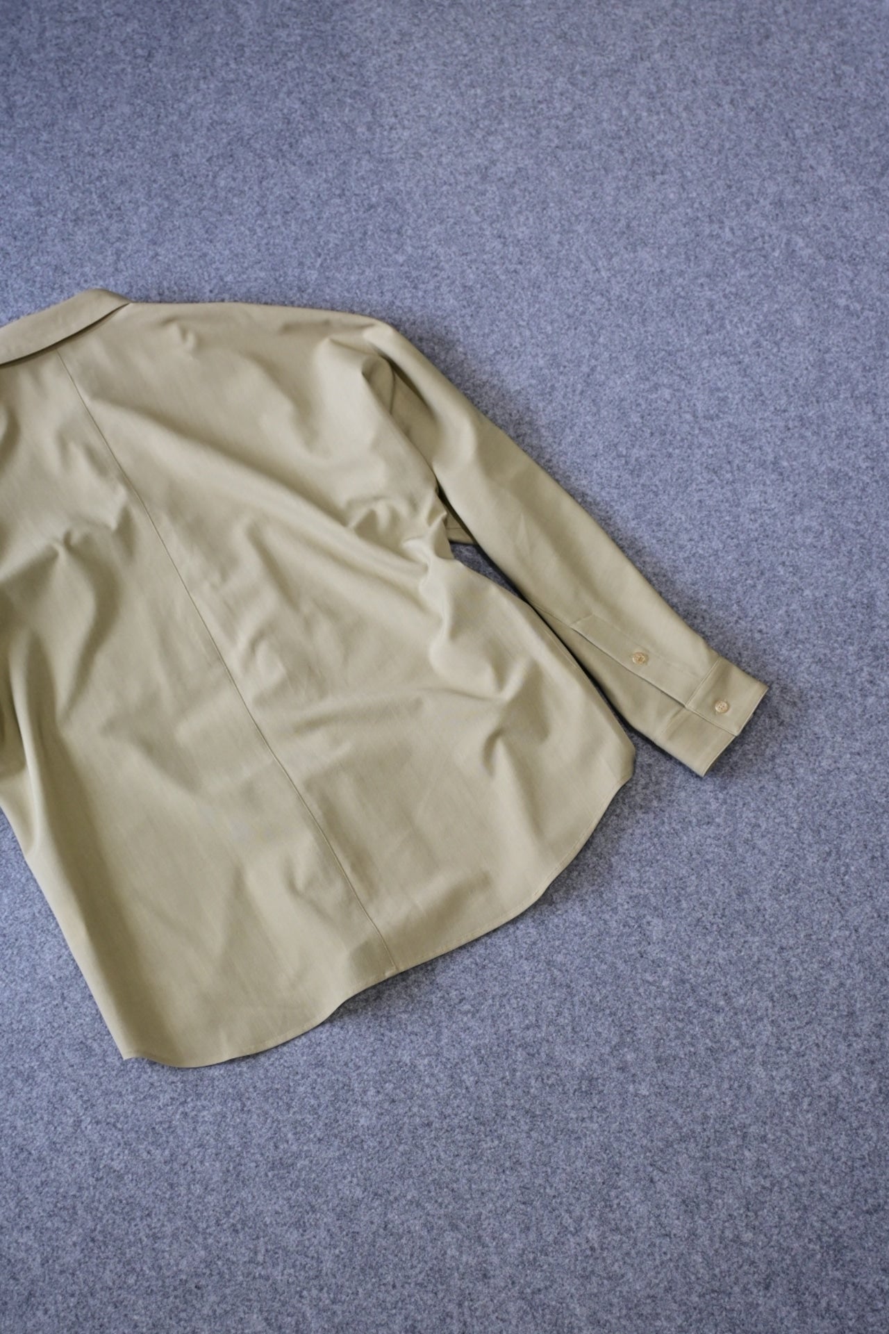 山内 - ノーミュールシング強撚ウールクロスシャツ･草木染