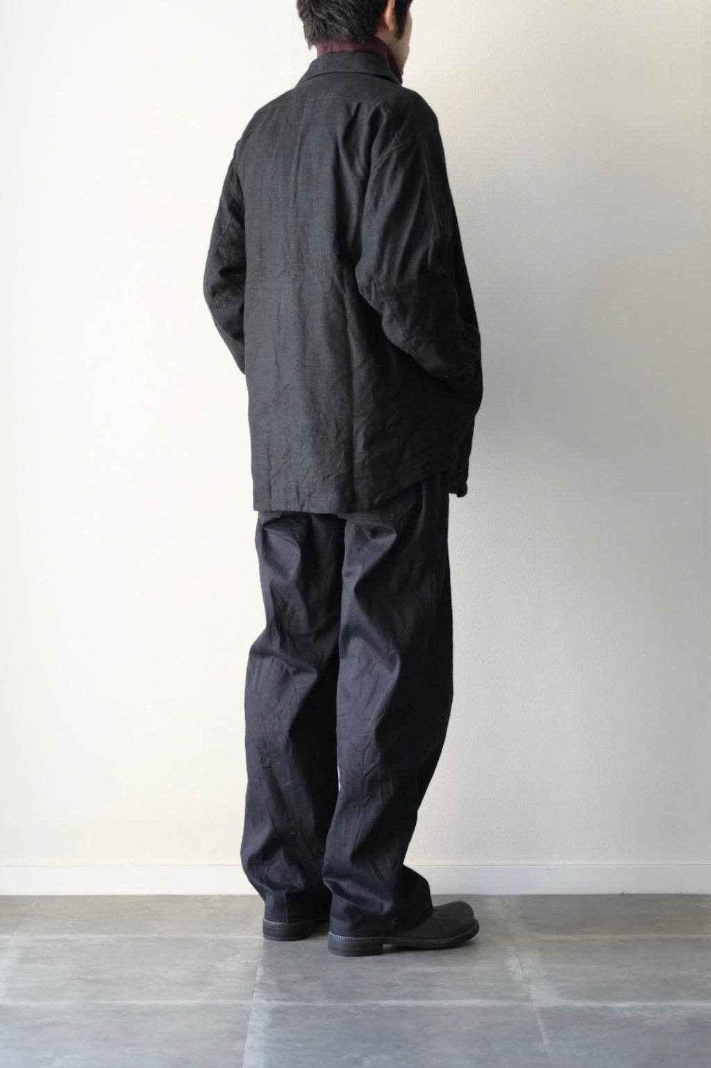 Yamauchi - Hemp flannel shirt jacket