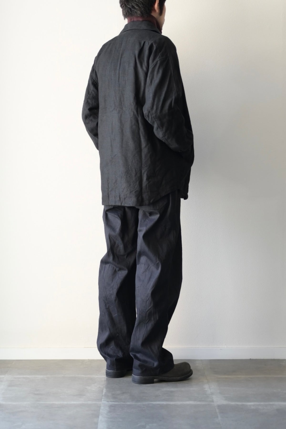 Yamauchi - Hemp flannel shirt jacket