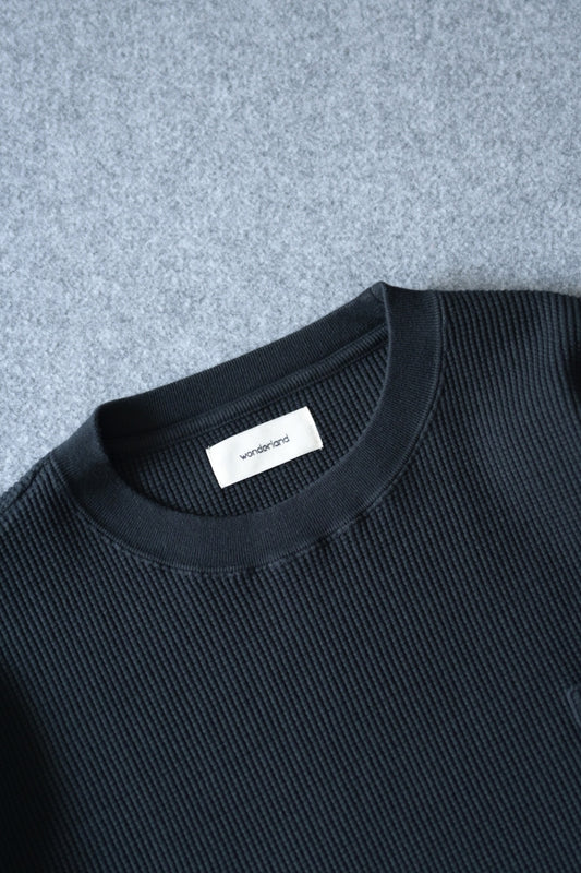wonderland - Waffle L/S [BLACK]