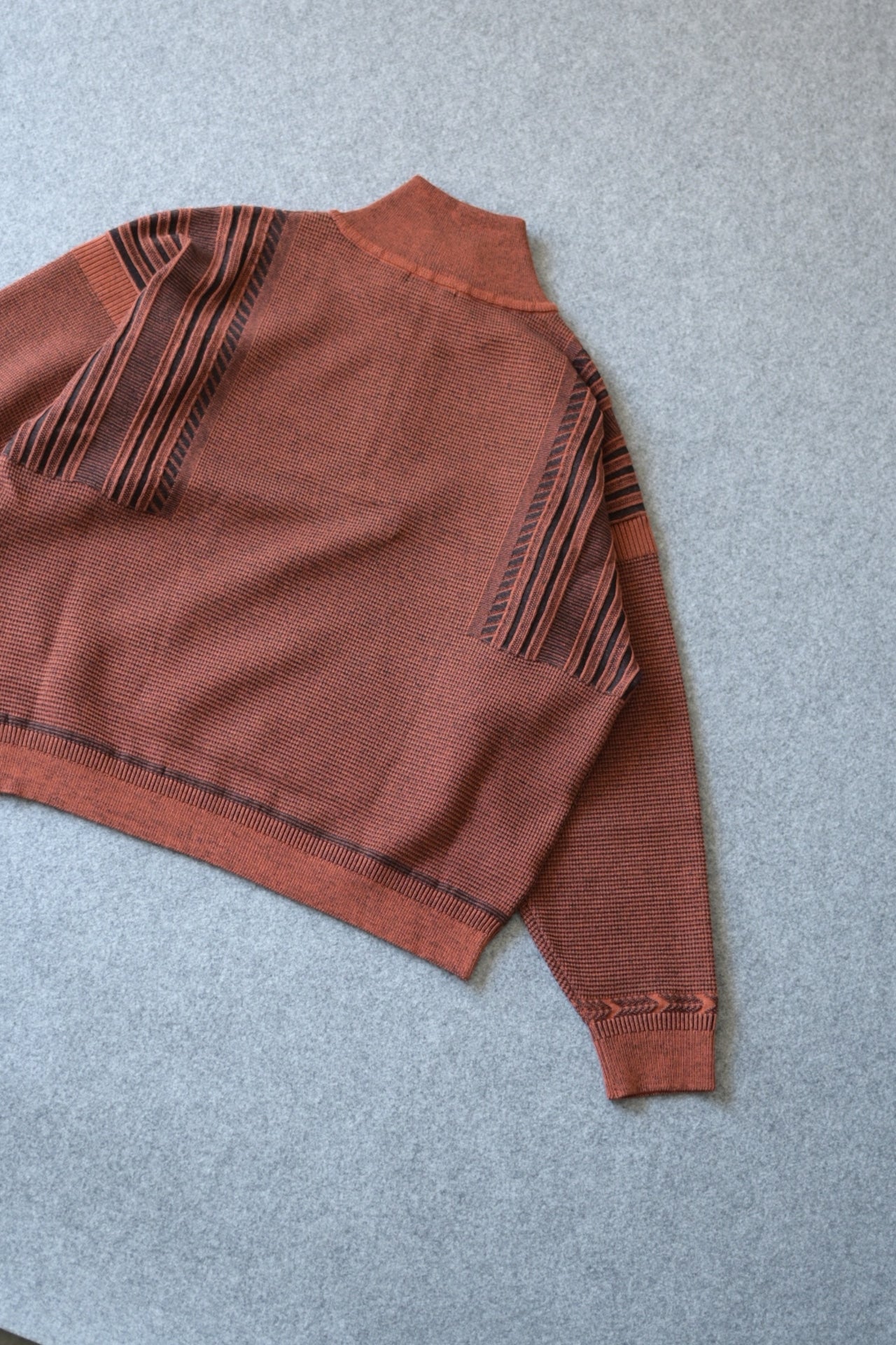 YASHIKI - Fuyushigure Half Zip Knit [ORANGE]