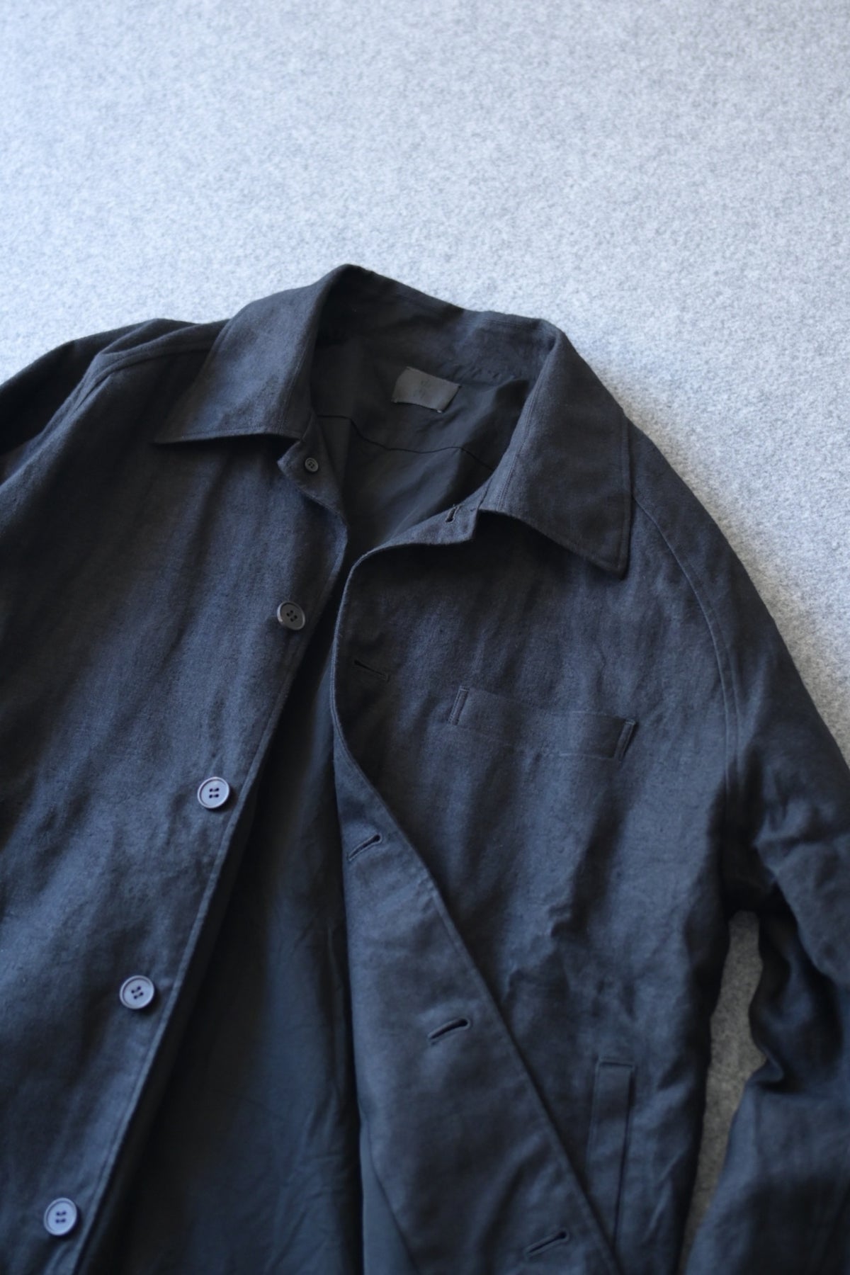 Yamauchi - Hemp flannel shirt jacket