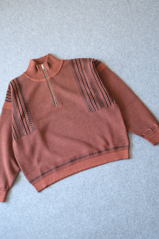 YASHIKI - Fuyushigure Half Zip Knit [ORANGE]