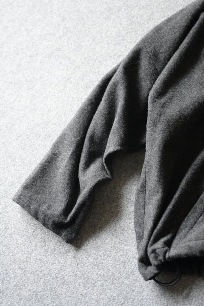 Blanc YM - CASHMERE ZIP JACKET [CHARCOAL GRAY]