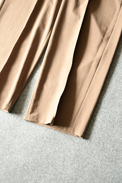 SAYATOMO - 1-Tack Baggy Slacks [BEIGE]