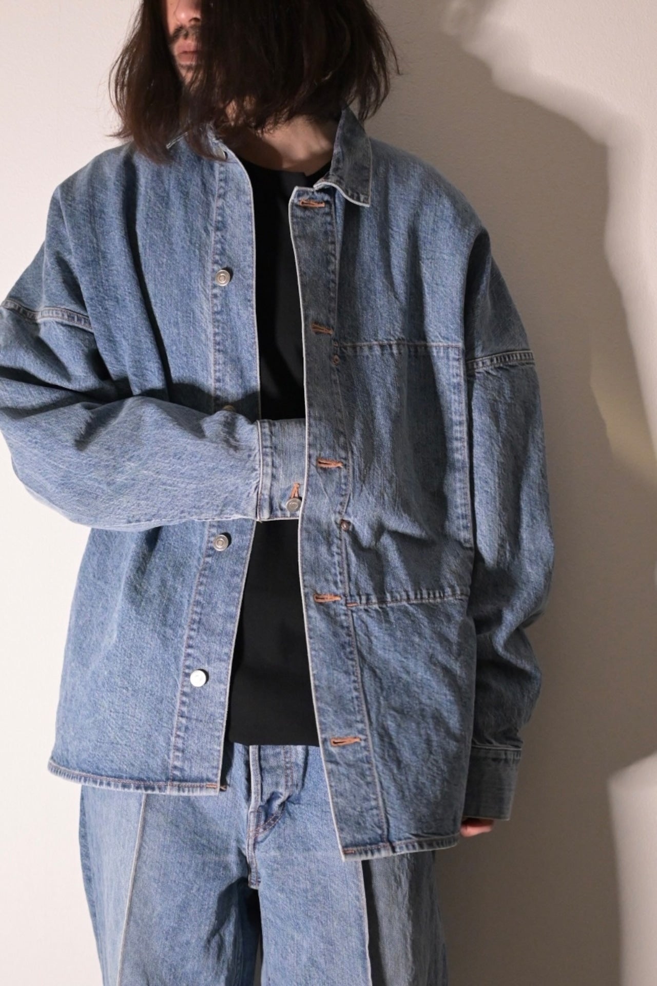 phebus - WASHI DENIM JACKET [FADE BLUE]