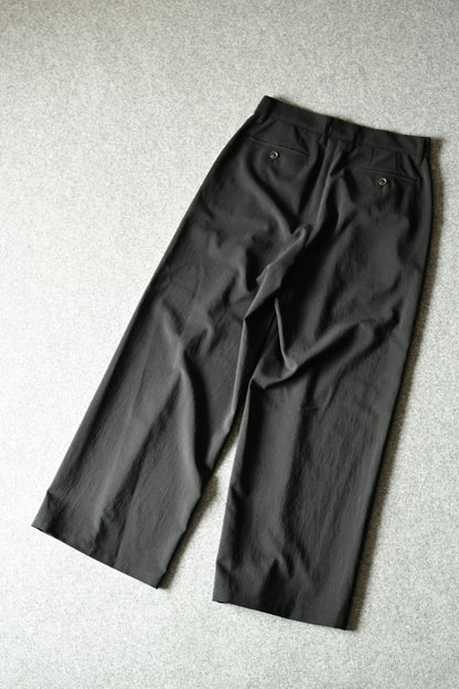 SAYATOMO - 1-Tack Baggy Slacks [BLACK]