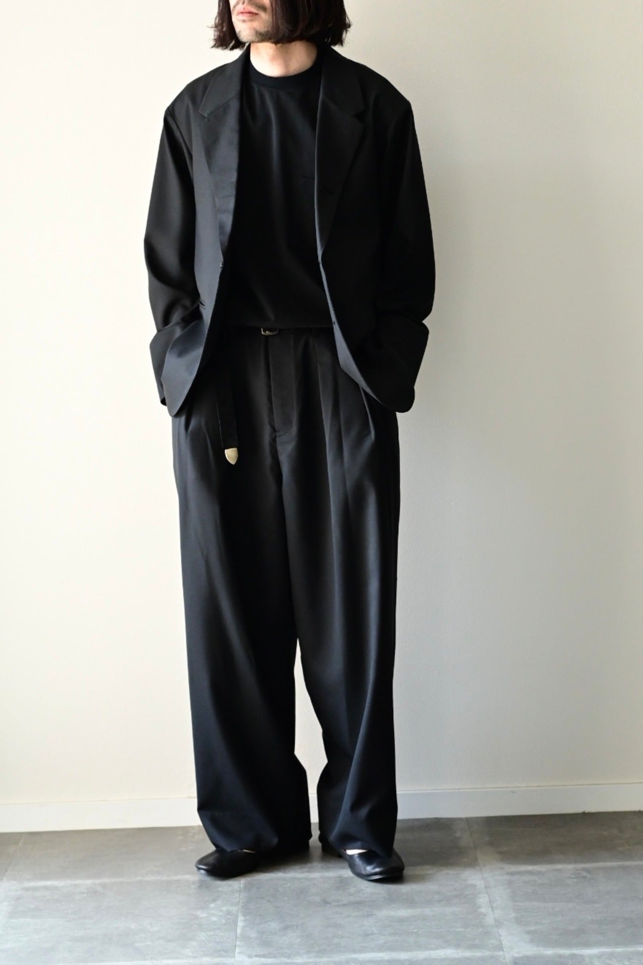 tangenet -  Jacketsu [Black] wool tropical