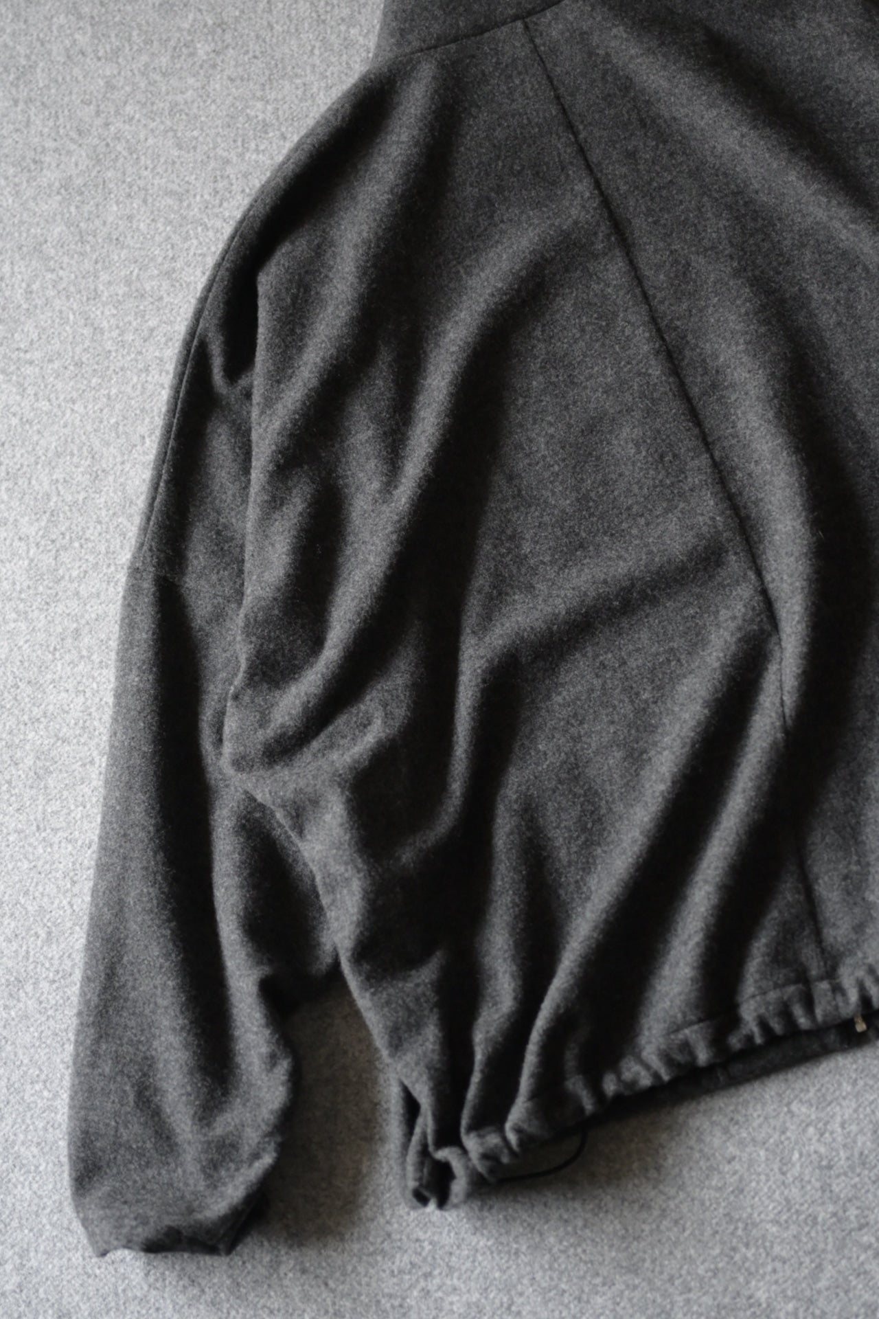 Blanc YM - CASHMERE ZIP JACKET [CHARCOAL GRAY]