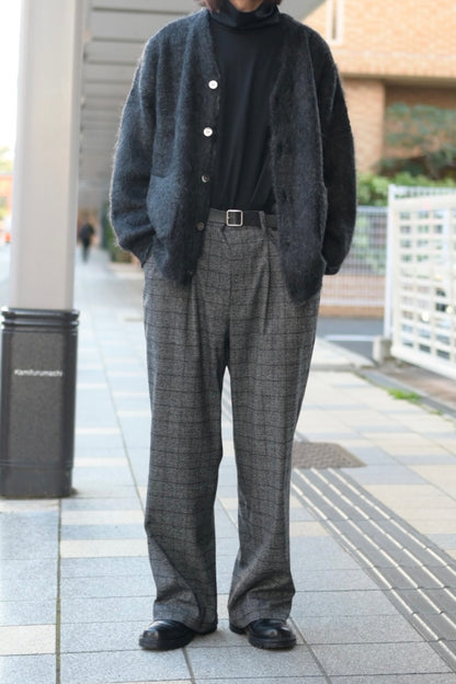 SAYATOMO - 1-Tack Wide Trousers [GRAY(CHECK)]