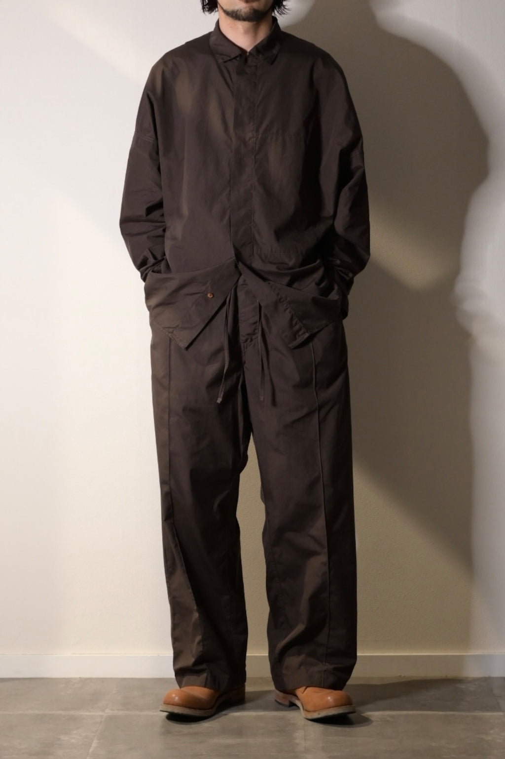 phebus  - GARMENT DYE COTTON SHIRTS [COCOA]
